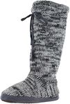 Muk Luks Womens Tall Grace Tie Grey Fashion Boots M