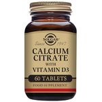 Solgar Calcium Citrate with Vitamin D3 Tablets - Pack of 60 - Healthy Bones & Teeth - High Potency Formula - Gluten Free