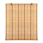 CY.CURTAIN BRIGHT Retro Bamboo Roller Blinds, Natural Wood Window Shades, Light Filtering Anti-UV Dustproof Decorative Curtain for Indoor Garden Patio Balcony Gallery (Brown, 150 x 300 cm)