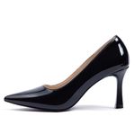 GENSHUO High Heels Pumps for Women Closed Toe Stillettos Heel Sexy Pointy Party Prom Dress Pump Shoes Patent Leather Black 11