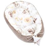 Warm nest baby 90x50 cm - cuddle nest newborn nest winter/autumn cocoon babynest Bear Khaki