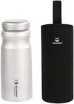 SILVERANT Ultralight Titanium Water Bottle 700ml/23.67fl oz Sports Edition With Insulating Thermal Sleeve