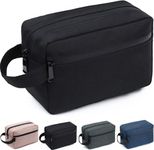 "Ultimate Travel Toiletry Organizer: Water-Resistant Bag with Divider and Handle