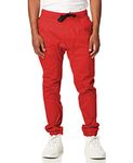 WT02 Men's Twill Jogger Pants, Red, X-Large