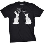 Crazy Dog T-Shirts Mens My Butt Hurts T Shirt Funny Easter Egg Chocolate Bunny Sarcastic Gift Tee (Black) - XL