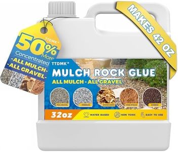 Strong Mulch Rock Glue, Makes 42oz Pea Gravel Binder for Landscaping, Fast Drying Lockdown Sticky Landscape Mulch Gravel Adhesive for Outdoor, Garden, Yard, Easy Hold Bark Binder Spray for Stone