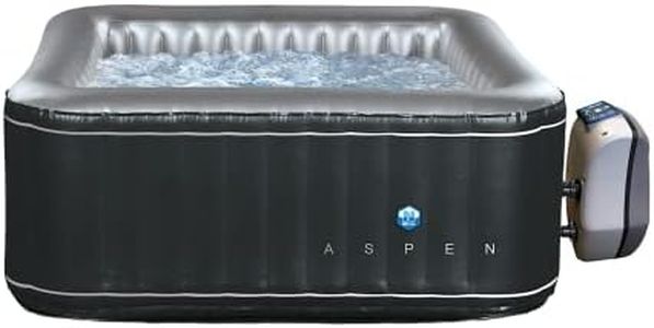 NETSPA - Spa Gonflable Aspen SP-ASP130E - 4 Places - 700L - Dimension 168X70Cm - Exterieur PVC Laminé Similicuir - Buses Massage 360° - Blower 650W -Liner Intérieur Perle