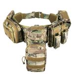 BOMTURN Tactical Battle Belt Military Molle War Duty Belt Law Enforcement for Police Army 7 in 1 Set