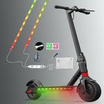 FLDYYG 2 Strip Electric LED Bicycle Scooter Lights Night Cycling Colorful Lamp Waterproof Safety Skateboard Scooter Lights