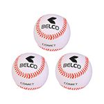 Belco Baseball , Competition Grade Baseball Ball Official Size (PU Baseball Pack of 3)