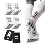 Gain The Edge Football Grip Socks 3.0-1pc, 2pc and 4pc Set - Non Slip Football Socks - Updated Model