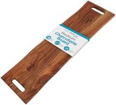 BIRDROCK HOME Acacia Wooden Cheese & Charcuterie Board with Handles 27.5" | Rectangular Food Platter for Bread, Meat, or Appetizers | Natural Wood Serving Tray Cutting Board for Kitchen & Outdoor Use