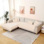 HOKIPO Plush Fabric Premium Plush Anti Slip Sofa Mat,90(D)X 170(L)Cm,White(Ar-5035-Wht)