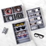 La Trove Luxury Drawer Accesorries Organiser Tray for Watch Belts and Sunglasses (Combo of 3)