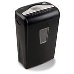 Aurora High-Security 8-Sheet Micro-Cut Paper Credit Card Shredder Black