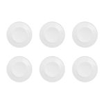 Olympia Athena Hotelware Wide Rimmed White Plates, Pack of 6, Diameter: 280mm / 11 inch, Catering and Restaurant Grade | CC210