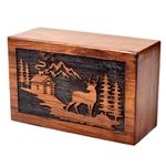 Handmade Wooden Cremation Urn Box for Human Ashes/Pet Ashes/Burial Urn Box Rosewood,Pinewood,Beechwood Urn Box (Rosewood, X-Large (350 Cu/in))