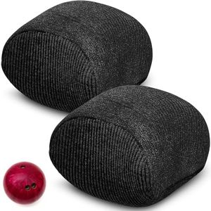 Lewtemi Microfiber Ultra Dry Bowling Grip Ball, 2 Pcs Microfiber Bowling Rosin Bags Bowling Powder Bag for Hands for Golf Lifting Rock Climbing Tennis Gymnastics(Black)