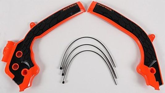 Acerbis 2449535225 Frame Guards, 16+ ORANGE/BLACK