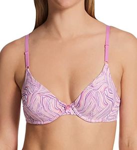 Maidenform Women's One Fab Fit Original Tailored Demi T-Shirt Bra '07959, Pop Stripe Print, 34C