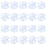 Pawfly Double Sided Suction Cups 2 cm Clear PVC Plastic Suckers for Glass Table, 20 Pack