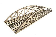 War World Scenics Double Track Low-Detail Bowstring Bridge 560mm – OO/HO Model Railway Diorama