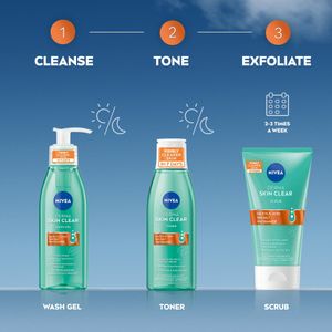 NIVEA Derma Skin Clear Face Scrub, 150ml – Exfoliating Cleanser