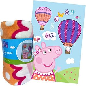 Peppa Pig Kids Polyester Fleece Blanket, Multicoloured