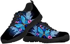 chaqlin Blue Butterfly Sneakers for