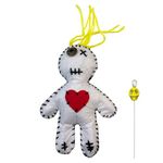 6.2" Handmade Peace & Harmony Puppet Voodoo Doll for Happy Couple/Marriage Communication/Protection/Halloween Decor (Light Golden Blonde Hair)