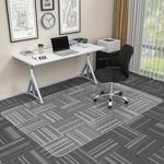 HOMEK Large Office Chair Mat for Carpeted Floors, 46" x 96" Clear Desk Floor Mat for Low Pile Carpets- Easy Glide Floor Protector Mat for Office Chair