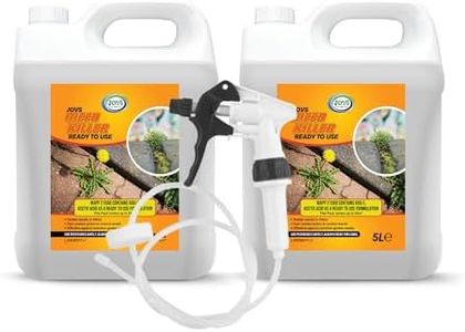JOVS Weed Killer 2x 5L Ready to Use – Fast Acting Weed Killer Spray for Patios, Paths, Driveways & Gardens – Contains Acetic Acid – Kills Moss & Common Garden Weeds.