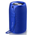 Bluetooth Speaker Wireless, Portable Speaker for Outdoor, ZEALOT Bluetooth Speaker, IPX5 Waterproof, Dual Pairing, USB, TF Card-Blue