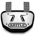 Battle Chrome Football Back Bone Back Plate, Silver/Black Chrome