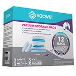 Vacuum Storage Bags for Clothes, Packing & Storage, Space Bags (3x Each Size Vacuum Space Bags)