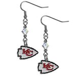 NFL Siskiyou Sports Womens Minnesota Vikings Crystal Dangle Earrings One Size Team Color