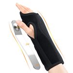 Wrist Brace for Carpal Tunnel with Thumb Splint, Night Wrist Sleep Support, Wrist Compression Sleeve, for Relieve Wrist Pain, Injuries, Sprain, Sports, Suitable for Left and Right Hands