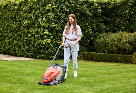 Flymo EasiGlide 360V Electric Lawn Mower – Compact Hover Design