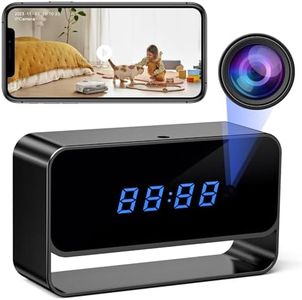 Voluart Nanny Cam Clock with Video, 4K FHD Wireless Hidden Camera, Auto Mini spy Camera with Night Vision for Indoor Home Office Security, Motion Detection