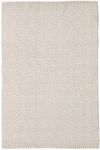 Dash & Albert Petit Diamond Platinum/Ivory Handwoven Indoor/Outdoor Rug, Runner-2.5 X 8 Feet, Grey/Ivory Geometric Pattern