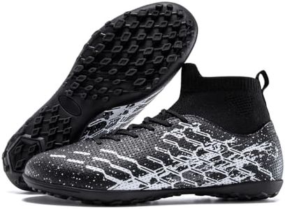 DGJG Kids Indoor Soccer Shoes for Boys & Girls, High-Top Easy On