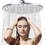 9 Inches Shower Head, TECCPO High Pressure Shower Head with ABS Polish Chrome Finish, Adjustable Pure Copper Swivel Ball Joint with Filter to Anti-Clog & Anti-Leak | TBSH01X