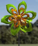 Marshall Kinetic Springtime Wind Spinner, Green and Orange, 93" H