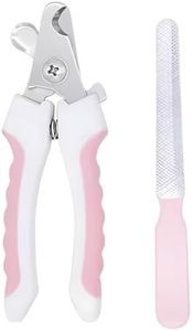 Petoska Animal Nail Cutter Clipper | Pet Grooming & Cleaning | Pink Nail Cutter with Filer for Puppies, Dogs, Cats, Kittens | Stainless Steel Blades | for Small Animals