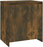 vidaXL Sideboard Storage Home Indoor Bedroom Living Room Side Cabinet Sideboard Furniture with Doors and Compartment Smoked Oak Engineered Wood