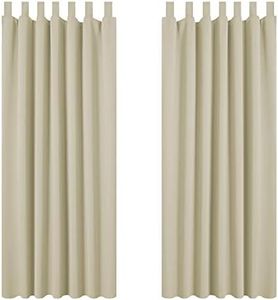 Deconovo Tende Oscuranti per Interni 2 Pezzi 140x175 CM, Tende Camera da Letto Moderne Termiche Isolanti per Casa, con Passanti, Beige Scuro