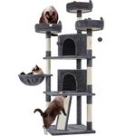 Yaheetech 68.5in Cat Tree Multi-Level Cat Tower with Large Condo＆Cozy Perches Stable Pet Play House w/Sisal-Covered Scratching Posts＆Board for Indoor Cats, Dark Gray