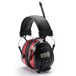 Rechargeable Ear Defenders with Bluetooth, FM/AM Digital Radio and Built-in Microphone, Protear Ear Protector with Hands-Free Calling, Wireless Headphones for Working and Industrial, SNR 30dB