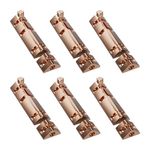 Atlantic Triangle Tower Bolt 18 inch, Tower Bolt for Main Door and Bathroom, Door Latch for Bedroom, Tower Bolt for Home, Offices, Doors, Windows, Easy to Fit, Rose Gold. Finish, (Pack of 6 Pcs)