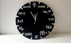 NABSTER Mathematics Designer Plastic Acrylic Frameless Wall Clock for Scientist Professor Teachers Engineer Gift & Decor for Living Room,Study Room,School,Library,Cafe,Dining Room- (Not A Sticker)